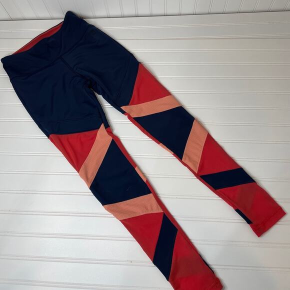 Z BY ZELLA Blue Multicolor High-Rise Mesh Leggings Size S Sports Gym Athleisure - Picture 1 of 8